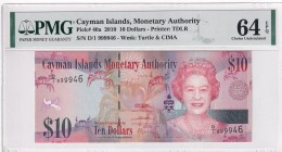 Cayman Islands, 10 Dollars, 2010, UNC, p40a
PMG 64 EPQ
Estimate: USD 40-80