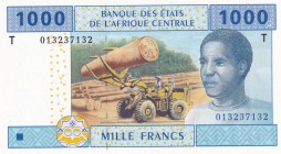 Central African States, 1.000 Francs, 2002, UNC, p107T