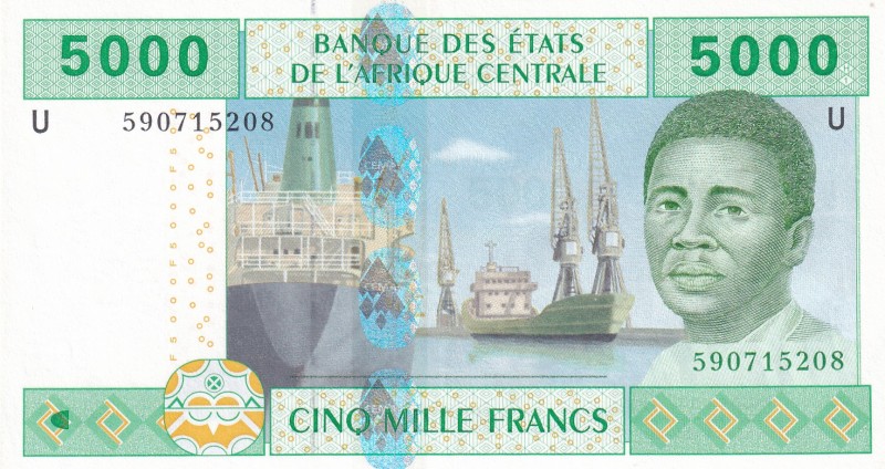 Central African States, 5.000 Francs, 2002, UNC, p209Ud
"U'' Cameroun