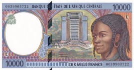 Central African States, 10.000 Francs, 2000, UNC, p405Lf
"L'' Gabon
