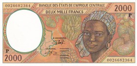 Central African States, 2.000 Francs, 2000, UNC, p603Pg
"P'' Chad