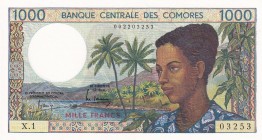 Comoros, 1.000 Francs, 1986, UNC, p11a
Estimate: USD 35-70