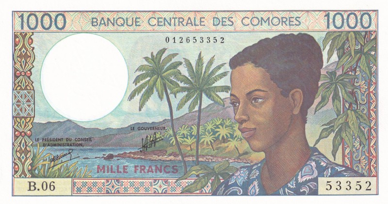 Comoros, 1.000 Francs, 1994, UNC, p11b
Estimate: USD 50-100