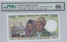 Comoros, 5.000 Francs, 1984, UNC, p12b
PMG 65 EPQ
Estimate: USD 125-250