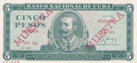 Cuba, 5 Pesos, 1988, UNC, pCS22, SPECIMEN
Collector Series
Estimate: USD 25-50