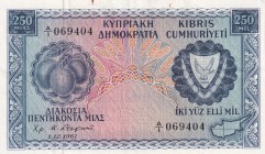 Cyprus, 250 Mils, 1961, XF, p37a
There are rust stains
Estimate: USD 100-200
