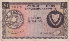 Cyprus, 1 Pound, 1961, FINE, p39a
Estimate: USD 50-100
