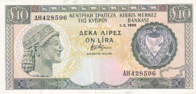 Cyprus, 10 Pounds, 1992, XF(+), p55b
Estimate: USD 30-60