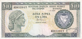 Cyprus, 10 Pounds, 1995, XF, p55d
Very tiny opening on the left border
Estimate: USD 25-50
