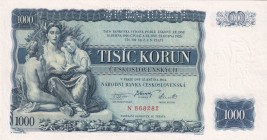 Czechoslovakia, 1.000 Korun, 1934, UNC, p26s, SPECIMEN
Estimate: USD 75-150
