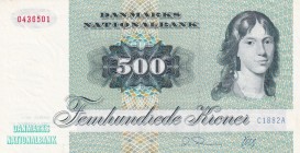 Denmark, 500 Kroner, 1988, AUNC, p52d
Estimate: USD 100-200