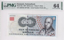 Denmark, 500 Kroner, 1997, UNC, p58a
PMG 64
Estimate: USD 200-400