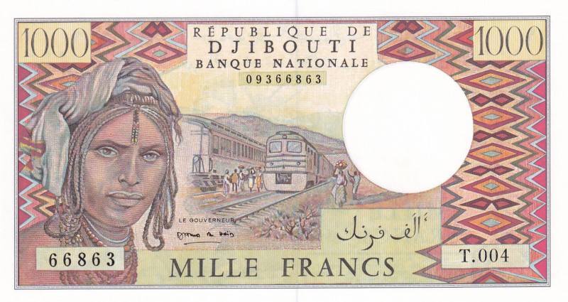 Djibouti, 1.000 Francs, 1979/1988, UNC, p37e
Estimate: USD 20-40