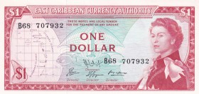 East Caribbean States, 1 Dollar, 1965, UNC, p13f
Queen Elizabeth II. Potrait
Estimate: USD 25-50