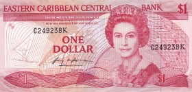 East Caribbean States, 1 Dollar, 1988, UNC(-), p21k
There is ripple.
Estimate: USD 25-50
