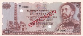 Ethiopia, 20 Dollars, 1961, UNC, p21, SPECIMEN
Estimate: USD 150-300