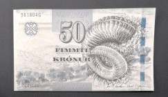 Faeroe Islands, 50 Kronur, 2011, UNC, p29
Estimate: USD 15-30