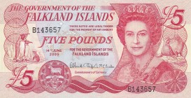 Falkland Islands, 5 Pounds, 2005, UNC, p17a
Queen Elizabeth II. Potrait
Estimate: USD 30-60