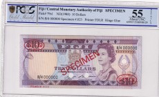 Fiji, 10 Dollars, 1980, UNC, p79s1, SPECIMEN
PCGS 55
Estimate: USD 600-1.200
