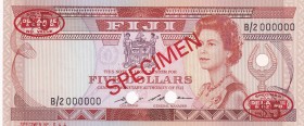 Fiji, 5 Dollars, 1986, UNC, p83s, SPECIMEN
Estimate: USD 300-600