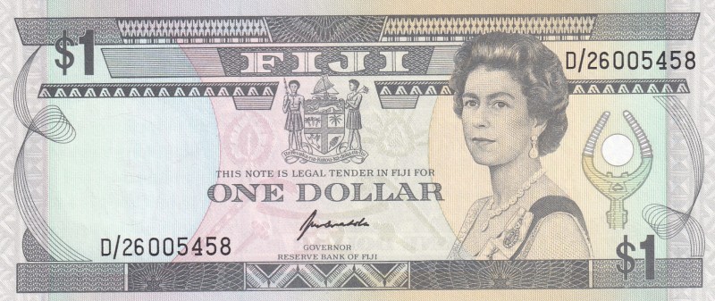 Fiji, 1 Dollar, 1993, UNC, p89a
Queen Elizabeth II. Potrait