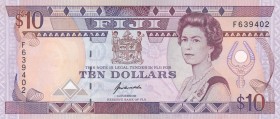 Fiji, 10 Dollars, 1992, UNC, p94
Queen Elizabeth II. Potrait
Estimate: USD 60-120