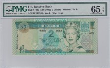 Fiji, 2 Dollars, 2002, UNC, p104a
PMG 65 EPQ
Estimate: USD 25-50