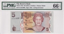 Fiji, 5 Dollars, 2012, UNC, p110b
PMG 66 EPQ
Estimate: USD 25-50