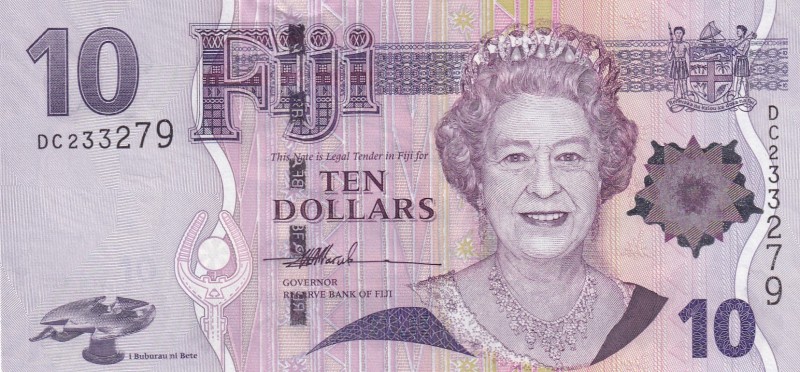 Fiji, 10 Dollars, 2007/2011, UNC, p111a
Queen Elizabeth II. Potrait
Estimate: ...