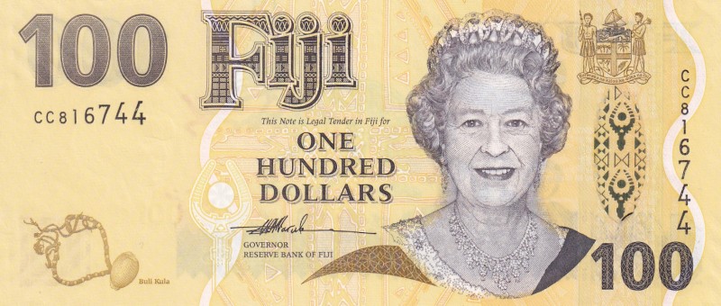 Fiji, 100 Dollars, 2007, UNC, p114a
Portrait of Queen Elizabeth II
Estimate: U...