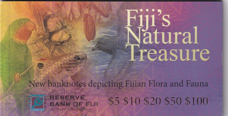 Fiji, 5-10-20-50-100 Dollars, 2013, UNC, p115-p119, (Total 5 banknotes) FOLDER
...