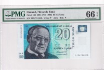 Finland, 20 Markkaa, 1993, UNC, p123
PMG 66 EPQ
Estimate: USD 25-50