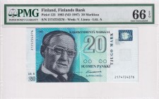Finland, 20 Markkaa, 1997, UNC, p123
PMG 66 EPQ
Estimate: USD 30-60