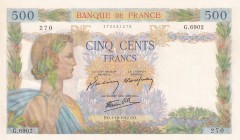 France, 500 Francs, 1942, AUNC, p95b
Estimate: USD 100-200