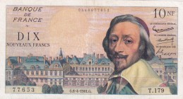 France, 10 Nouveaux Francs, 1961, VF(+), p142a
There are pinholes
Estimate: USD 15-30