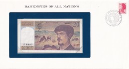 France, 20 Francs, 1980, UNC, p151a, FOLDER
In its stamped and stamped special envelope.
Estimate: USD 15-30