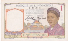 French Indo-China, 1 Piastre, 1949, UNC, p54b
Estimate: USD 20-40