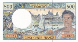 French Pacific Territories, 500 Francs, 1992, UNC, p1e
Estimate: USD 25-50