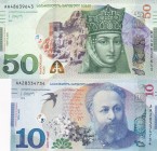 Georgia, 10-50 Lari, 2019/2020, UNC, pNew, (Toplam 2 adet banknot)
Estimate: USD 50-100