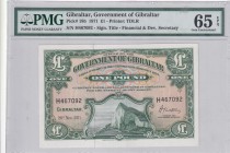 Gibraltar, 1 Pound, 1971, UNC, p18b
PMG 65 EPQ
Estimate: USD 100-200