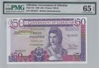 Gibraltar, 50 Pounds, 1986, UNC, p24
PMG 65 EPQ
Estimate: USD 100-200