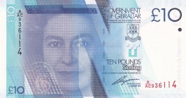 Gibraltar, 10 Pounds, 2010, UNC, p36
Queen Elizabeth II. Potrait
Estimate: USD 25-50
