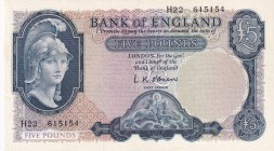 Great Britain, 5 Pounds, 1957-1961, AUNC, p371a
Estimate: USD 50-100
