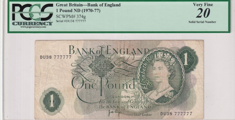 Great Britain, 1 Pound, 1970/1977, VF, p374g
PCGS 20
Estimate: USD 40-80