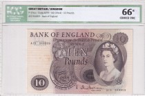 Great Britain, 10 Pounds, 1964, UNC, p376a
ICG 66
Estimate: USD 150-300
