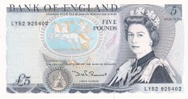 Great Britain, 5 Pounds, 1980, UNC, p378c
Queen Elizabeth II. Potrait
Estimate: USD 25-50