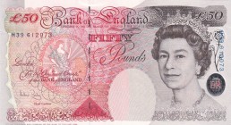 Great Britain, 50 Pounds, 1994, UNC, p388c
Queen Elizabeth II. Potrait
Estimate: USD 100-200