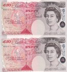 Great Britain, 50 Pounds, 2006, UNC, p388c, (Total 2 consecutive banknotes)
Queen Elizabeth II. Potrait
Estimate: USD 150-300