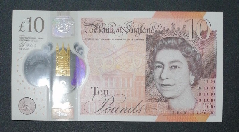 Great Britain, 10 Pounds, 2016, UNC, p395
Queen Elizabeth II portrait, Polymer ...