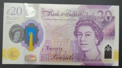 Great Britain, 20 Pounds, 2018, UNC, pNew
Polymer plastics banknote
Estimate: USD 40-80